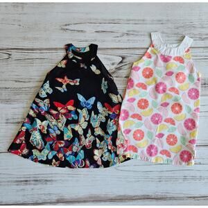 Girl's Summer Sundresses Fruit and Butterfly Print sz 6